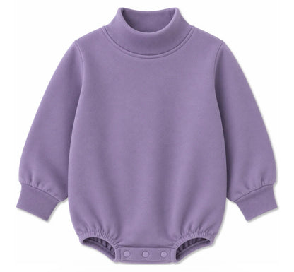 Solid Mock Neck Baby Bubble |PRE-ORDER