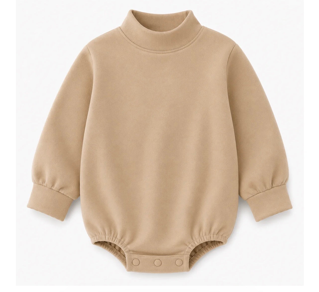 Solid Mock Neck Baby Bubble |PRE-ORDER