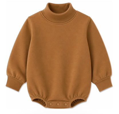 Solid Mock Neck Baby Bubble |PRE-ORDER
