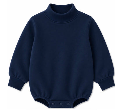 Solid Mock Neck Baby Bubble |PRE-ORDER
