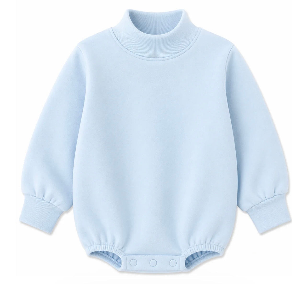 Solid Mock Neck Baby Bubble |PRE-ORDER