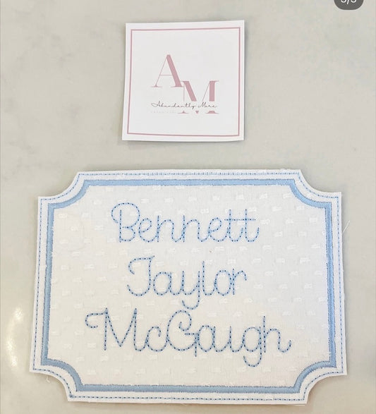 Classic Name Card Keepsake