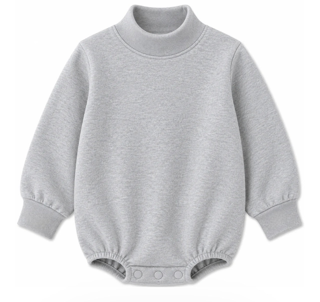 Solid Mock Neck Baby Bubble |PRE-ORDER