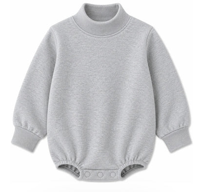 Solid Mock Neck Baby Bubble |PRE-ORDER