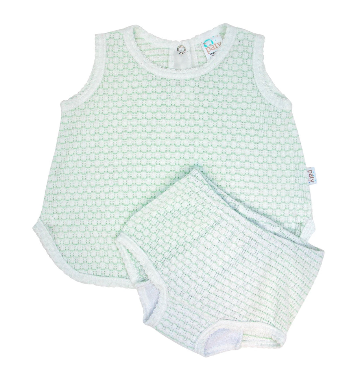 Paty Knit Pinstripe Diaper Set