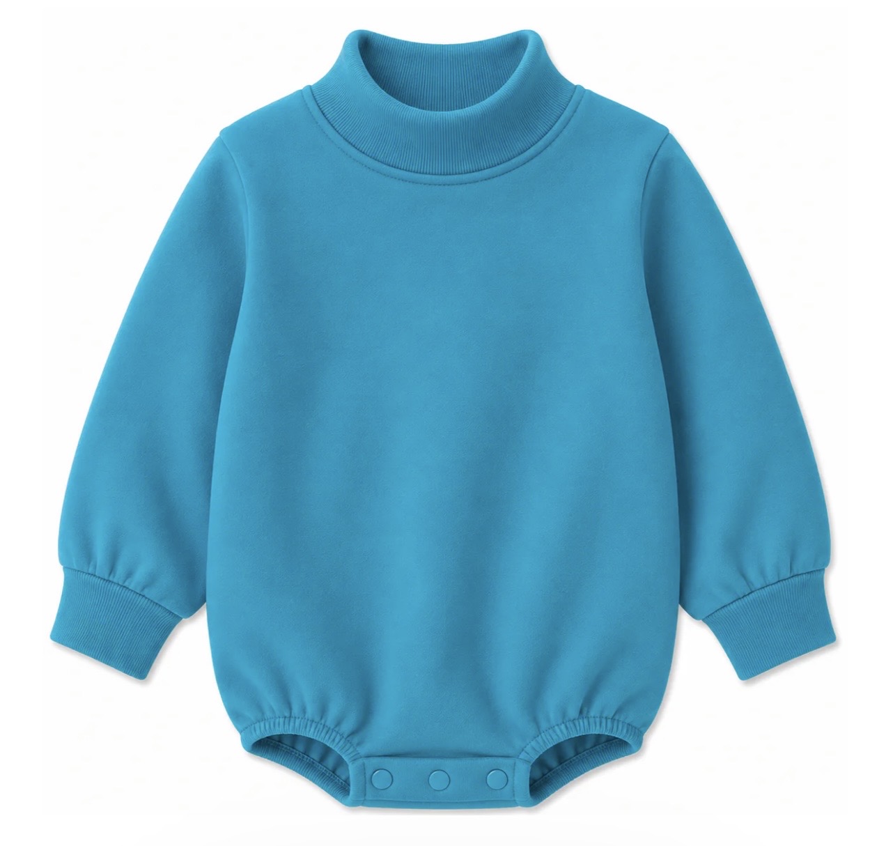 Solid Mock Neck Baby Bubble |PRE-ORDER