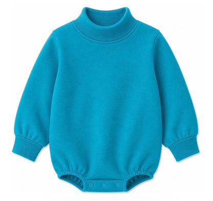 Solid Mock Neck Baby Bubble |PRE-ORDER