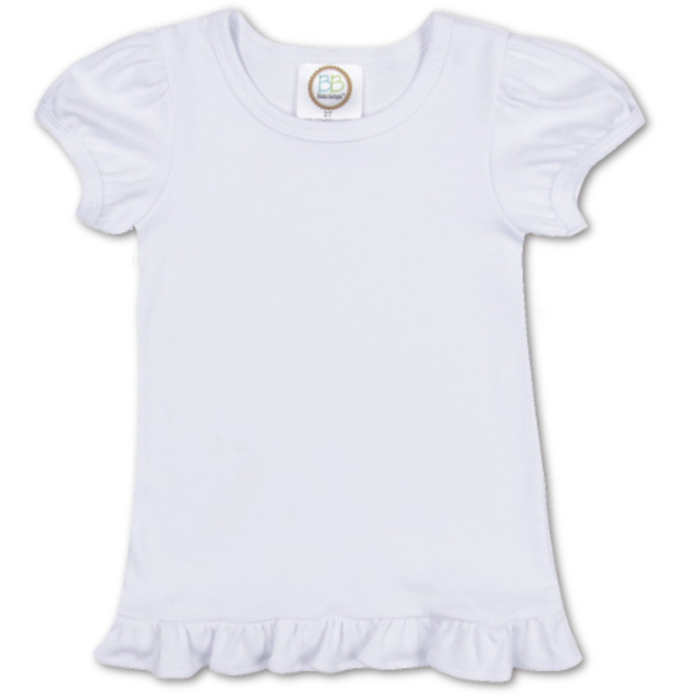 Customize Short Sleeve Ruffle T-Shirt