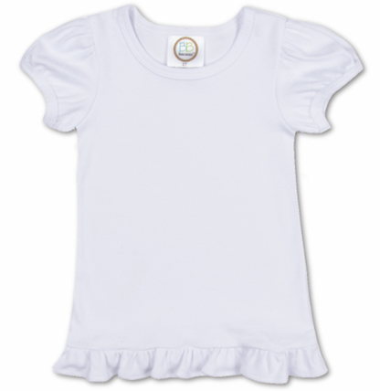 Customize Short Sleeve Ruffle T-Shirt