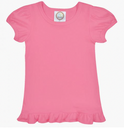 Customize Short Sleeve Ruffle T-Shirt