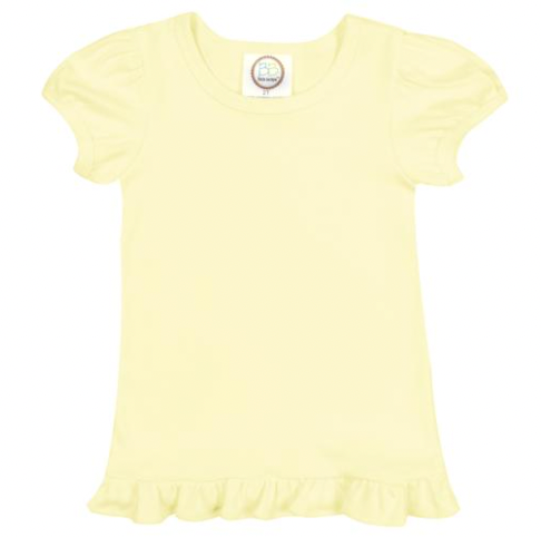 Customize Short Sleeve Ruffle T-Shirt