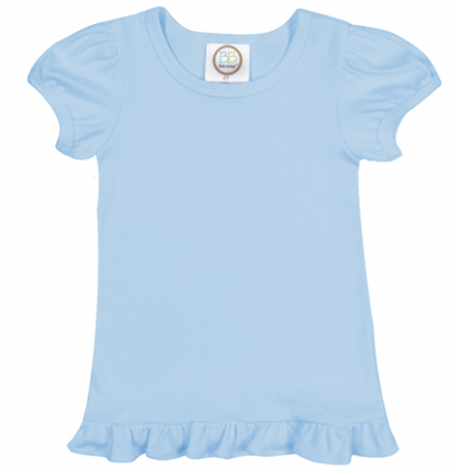 Customize Short Sleeve Ruffle T-Shirt