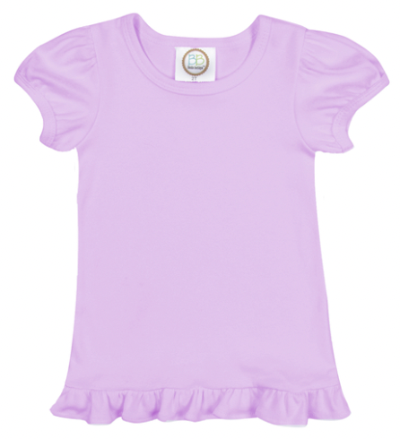 Customize Short Sleeve Ruffle T-Shirt
