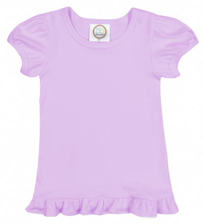 Customize Short Sleeve Ruffle T-Shirt