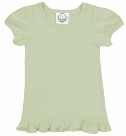 Customize Short Sleeve Ruffle T-Shirt