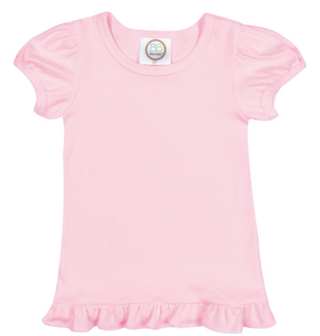 Customize Short Sleeve Ruffle T-Shirt