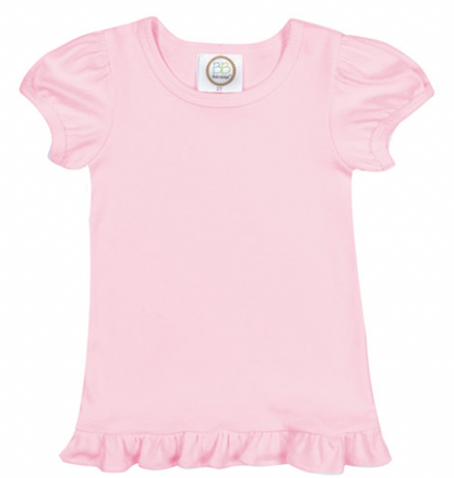 Customize Short Sleeve Ruffle T-Shirt