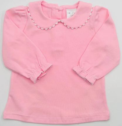 Scalloped Collared Long Sleeve