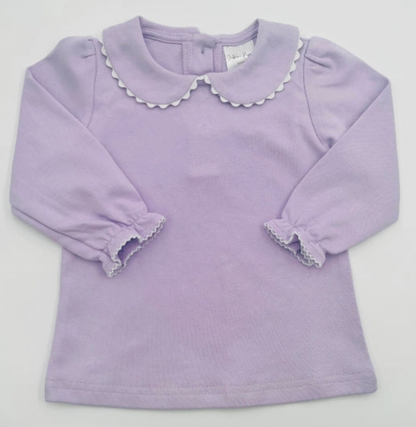 Scalloped Collared Long Sleeve