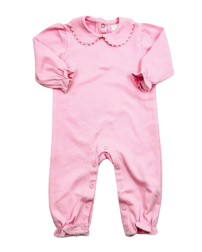 Long Sleeve Collared Girls Romper - Christmas