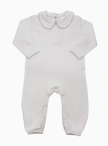 Long Sleeve Collared Boys Romper - Christmas