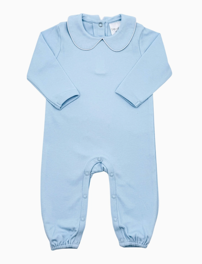 Long Sleeve Collared Boys Romper - Christmas