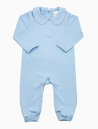 Long Sleeve Collared Boys Romper - Christmas