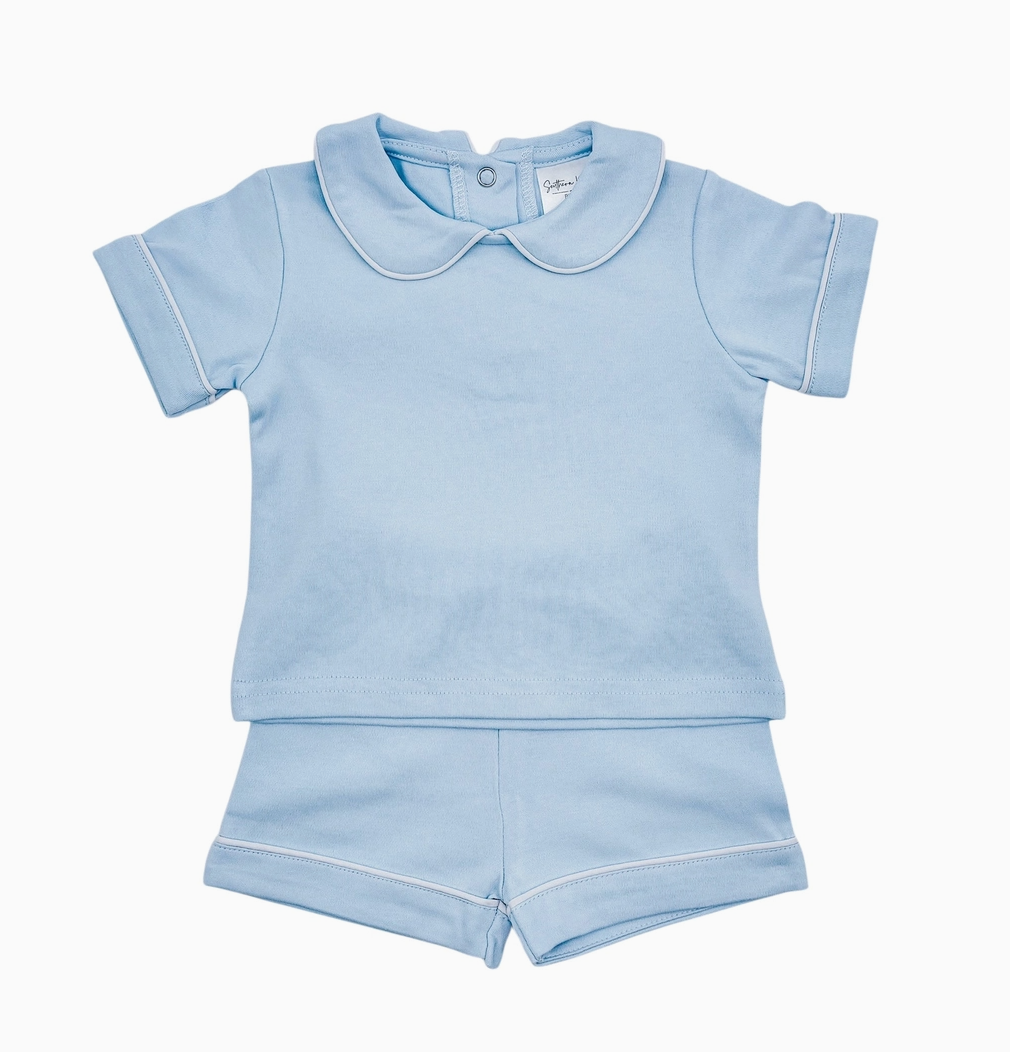 Piping Collar Set - Light Blue