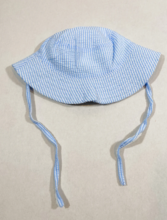 Kids Seersucker Sun Hats