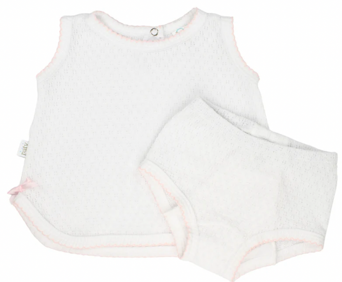 Paty Knit Sleeveless Diaper Set