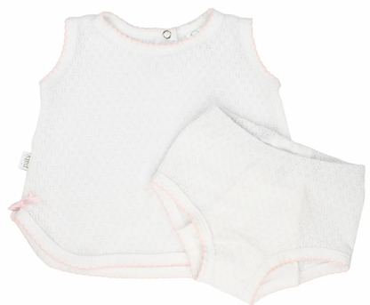 Paty Knit Sleeveless Diaper Set