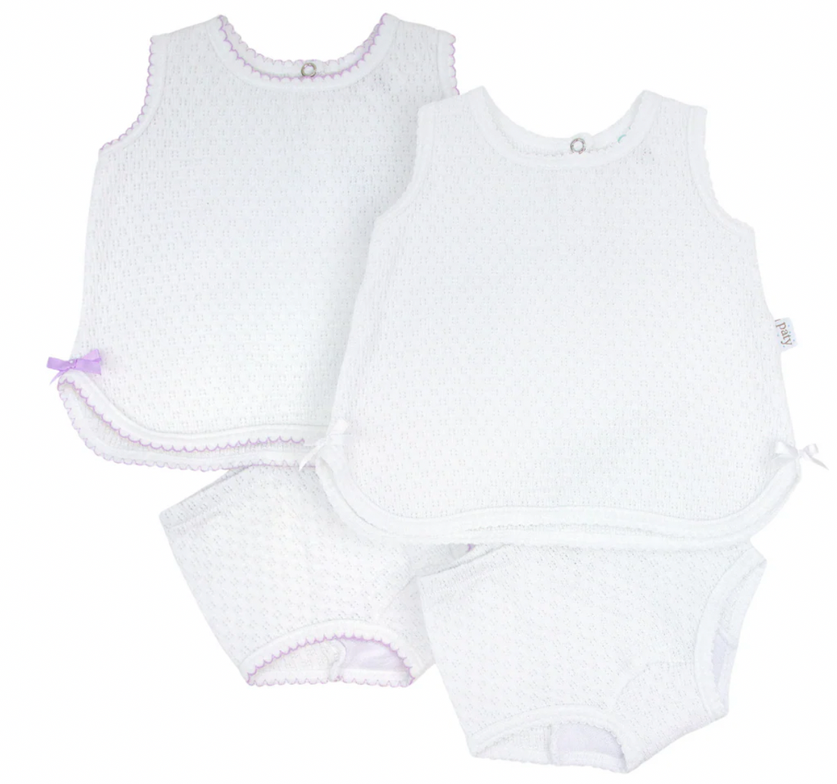 Paty Knit Sleeveless Diaper Set