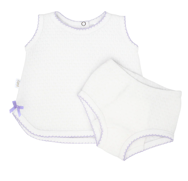Paty Knit Sleeveless Diaper Set