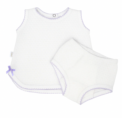 Paty Knit Sleeveless Diaper Set