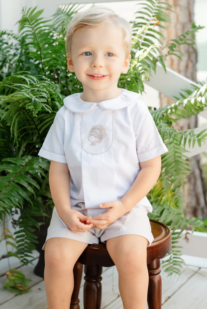 Boys Gingham Turkey Short Set