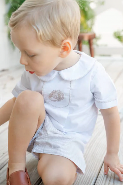 Boys Gingham Turkey Short Set