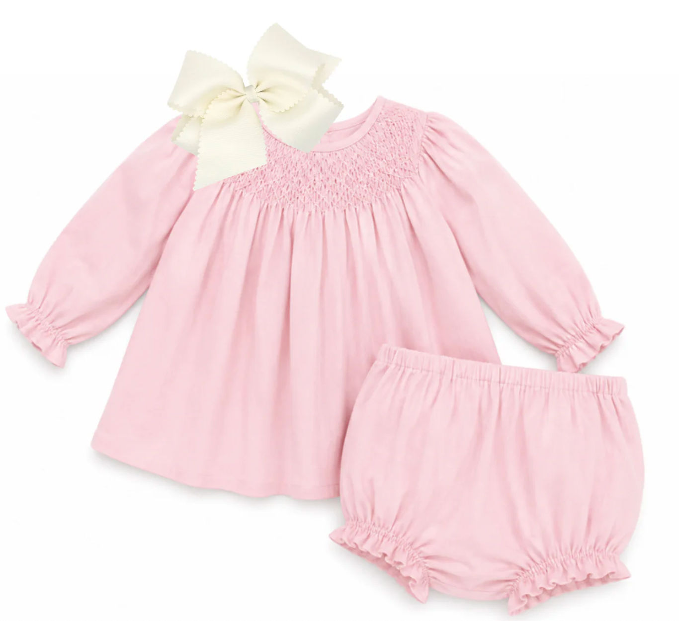 Pink Honeycomb Smocked Set