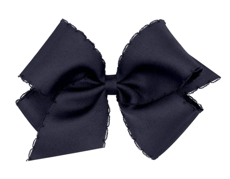 Navy Blue Bow with Navy Stitch