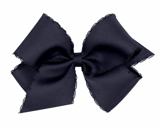 Navy Blue Bow with Navy Stitch