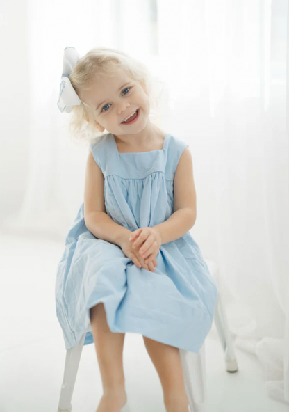Girls Blue Corduroy Dress