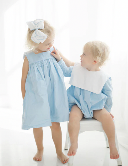 Girls Blue Corduroy Dress