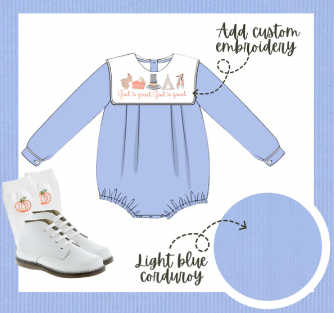 Boys Corduroy Blue Bubble