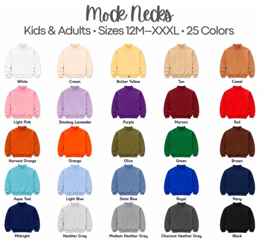 Premium Adult Mock Neck Sweatshirt | PRE-ORDER