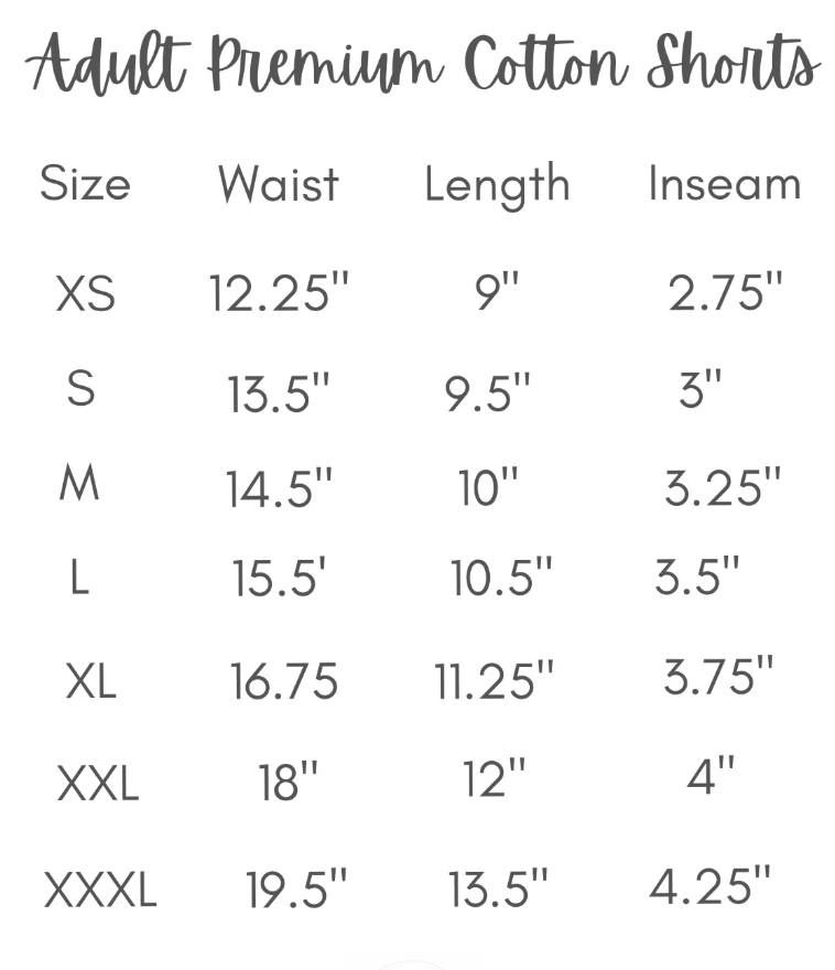 Adult Premium Cotton Shorts with Pockets | PRE-ORDER