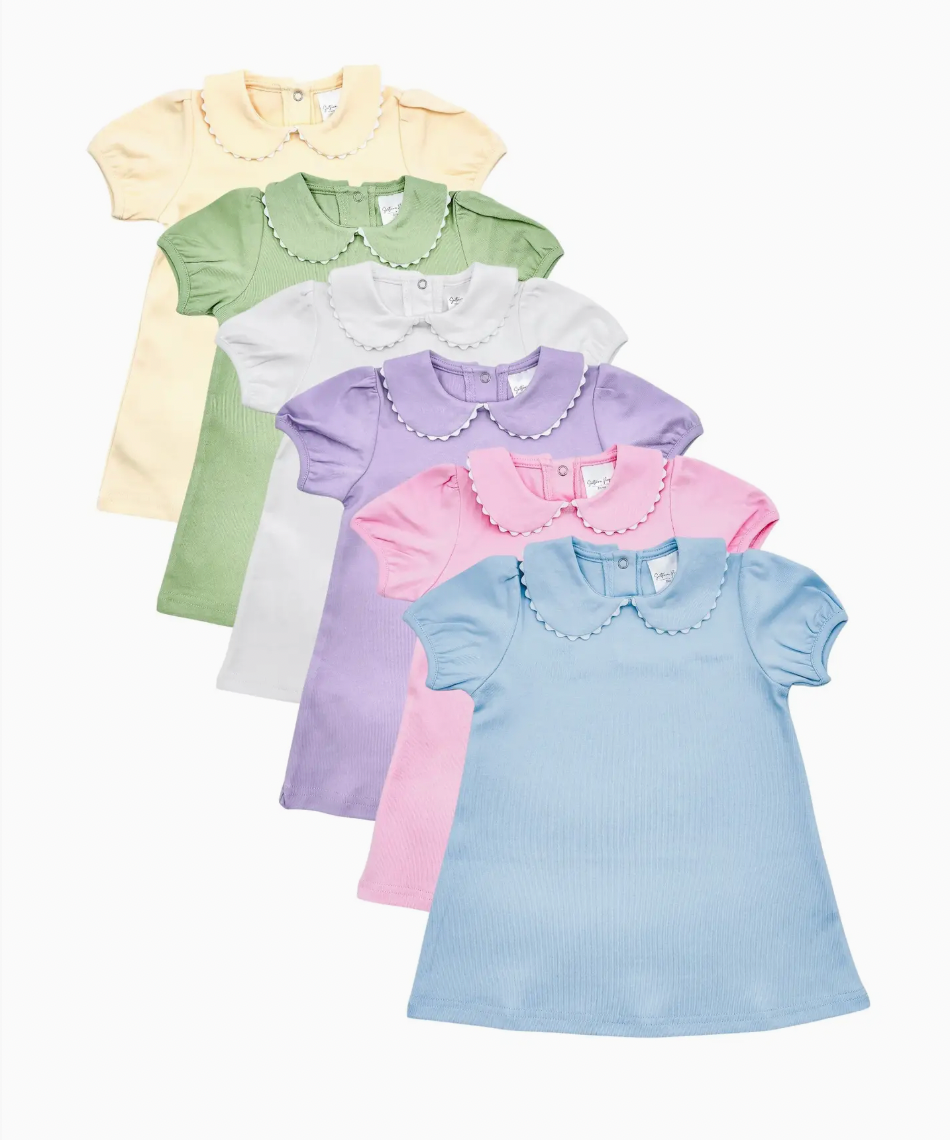 Southern Proper Girl's Scalloped Collared Dress - Fall