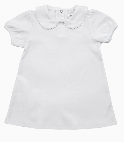 Southern Proper Girl's Scalloped Collared Dress - Fall