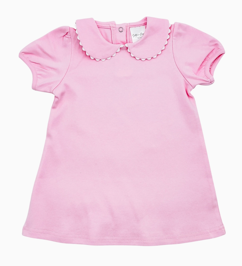 Southern Proper Girl's Scalloped Collared Dress - Fall