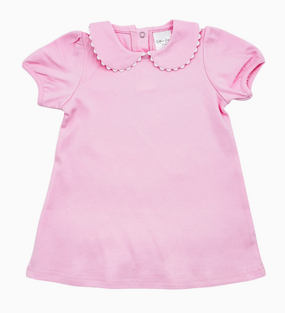 Southern Proper Girl's Scalloped Collared Dress - Fall