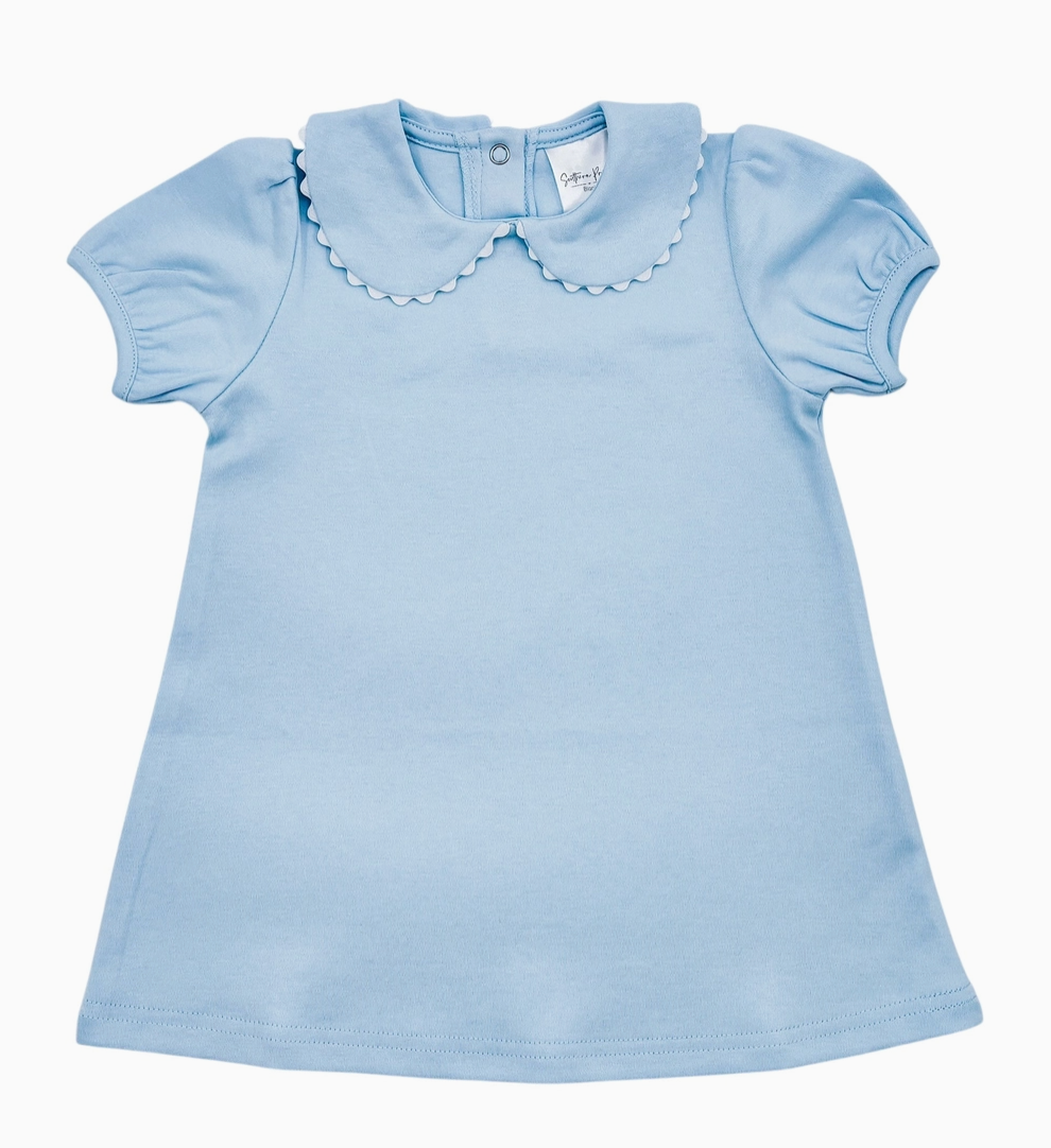 Southern Proper Girl's Scalloped Collared Dress - Fall