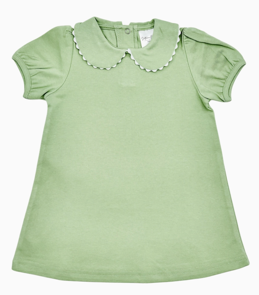 Southern Proper Girl's Scalloped Collared Dress - Fall